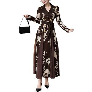 Burryco Womens Brown Embellished Maxi Dress, Brown